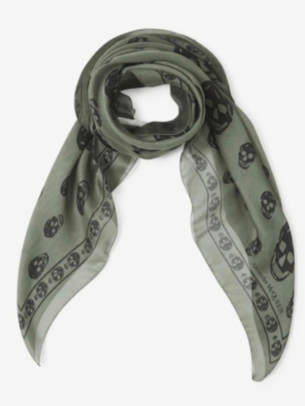 Alexander McQueen Skull Print Scarf - Picture 2 of 9